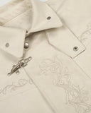 Embroidery Jacquard Cropped Clasp Jacket | Inflation Streetwear