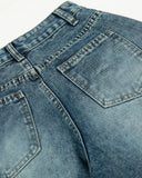Acid Washed Star Embroidered Barrel Jeans | Inflation Streetwear