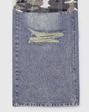 Patchwork Effect Print Baggy Jeans | Inflation Streetwear