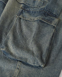 Drawstring Multi-Pocket Cargo Barrel Jeans | Inflation Streetwear