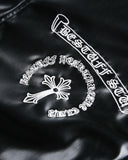 PU Leather Embroidered Faux Fur Jacket | Inflation Streetwear