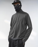 Breathable Grid Fleece Half-Zip Sweatshirt | Inflation Streetwear