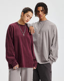 Distressed Aicd Wash Oversized  Long Sleeve Tees | Inflation Streetwear