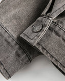 Distressed Raw Hem Denim Shirts | Inflation Streetwear