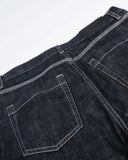 Raw Blue Wide Leg Denim Jeans | Inflation Streetwear