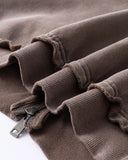 Monkey Wash Ripped Zip Up Hoodies | Inflation Streetwear