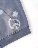 INFLATION Graffiti Washed Zip Up Hoodies