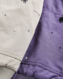 Washed Paint Splatter Faux Fur Lined Bomber Jacket | Inflation Streetwear