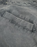 Acid Washed Fireman Clasp Denim Jacket | Inflation Streetwear