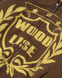 Acid Washed Graphic Cotton Padded Jacket | Inflation Streetwear