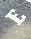 Rhinestone Cross Double Waist Denim Jorts | Inflation Streetwear