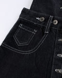 Asymmetric Buckle Denim Overalls Jeans | Inflation Streetwear