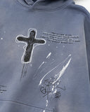 Graffiti Print Acid Washed Fleece Hoodies | Inflation Streetwear