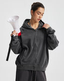 Acid Wash Stitching Zip Up Hoodies | Inflation Streetwear