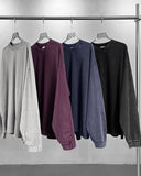 Distressed Aicd Wash Oversized  Long Sleeve Tees | Inflation Streetwear