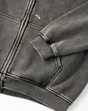 Funny Stickers Distressed Zip Up Hoodies | Inflation Streetwear