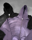 Distressed Monkey Washed Zip Up Hoodies | Inflation Streetwear