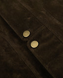 Cropped Suede Cotton Padded Jacket | Inflation Streetwear