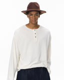 Henley Collar Long Sleeve Tees | Inflation Streetwear