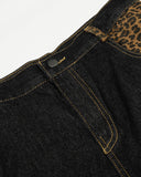 Leopard Pactchwork Embroidery Baggy Jeans | Inflation Streetwear