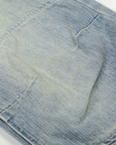 Acid Washed Stitching Flared Denim Jeans | Inflation Streetwear