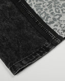 Leopard Patchwork Washed Baggy Jeans | Inflation Streetwear