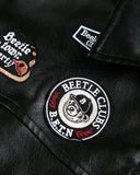 Embroidery Faux Leather Racing Jacket | Inflation Streetwear