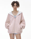 Contrast Color Liner Comfy Zip Up Hoodies | Inflation Streetwear