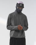 Breathable Grid Fleece Half-Zip Sweatshirt | Inflation Streetwear