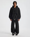 Distressed Acid Wash Double Zip Up Hoodies | Inflation Streetwear