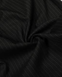 Black Striped Barrel Suit Pant | INFLATION Streetwear