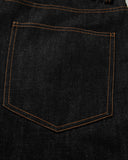 Black Raw Straight Leg Denim Jeans | Inflation Streetwear