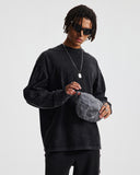 Distressed Aicd Wash Oversized  Long Sleeve Tees | Inflation Streetwear