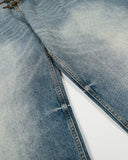 Aicd Washed Whisker Clasp Barrel Jeans | Inflation Streetwear
