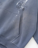 Graffiti Print Acid Washed Fleece Hoodies | Inflation Streetwear