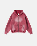 Monkey Wash Ripped Zip Up Hoodies | Inflation Streetwear