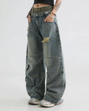 Double Waist Ripped Baggy Jeans | Inflation Streetwear