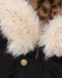 Leopard Faux Fur Lined Cropped Padded Jacket | Inflation Streetwear