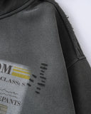 Graphic Ripped Washed Zip Up Hoodies | Inflation Streetwear