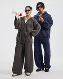 Distressed Acid Wash Double Zip Up Hoodies | Inflation Streetwear