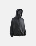 Fleece Zip-Up Hoodie with Face Mask | Inflation Streetwear