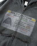 Graphic Ripped Washed Zip Up Hoodies | Inflation Streetwear