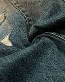 Dirty Ripped Barrel Jeans | Inflation Streetwear