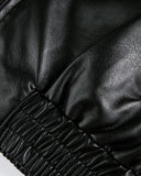 Embroidery Faux Leather Racing Jacket | Inflation Streetwear