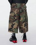 Oversized Camo Cargo Longline Shorts | Inflation Streetwear