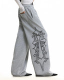 Gothic Graphic Wide Leg Sweatpants | Inflation Streetwear
