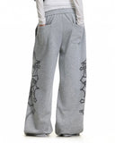 Gothic Graphic Wide Leg Sweatpants | Inflation Streetwear