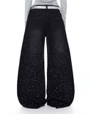 Acid Wash Rhinestone Baggy Jeans | Inflation Streetwear