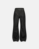 Asymmetric Buttons Bootcut Jeans | Inflation Streetwear