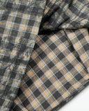 Distressed Dirty Wash Plaid Long Sleeve Shirt | Inflation Streetwear